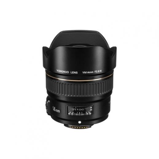 Yongnuo YN 14mm f/2.8N superlaajakulmainen kiinteän tarkennuksen automaattitarkennus Nikonin F-kiinnitteisille digitaalisille järjestelmäkamerille