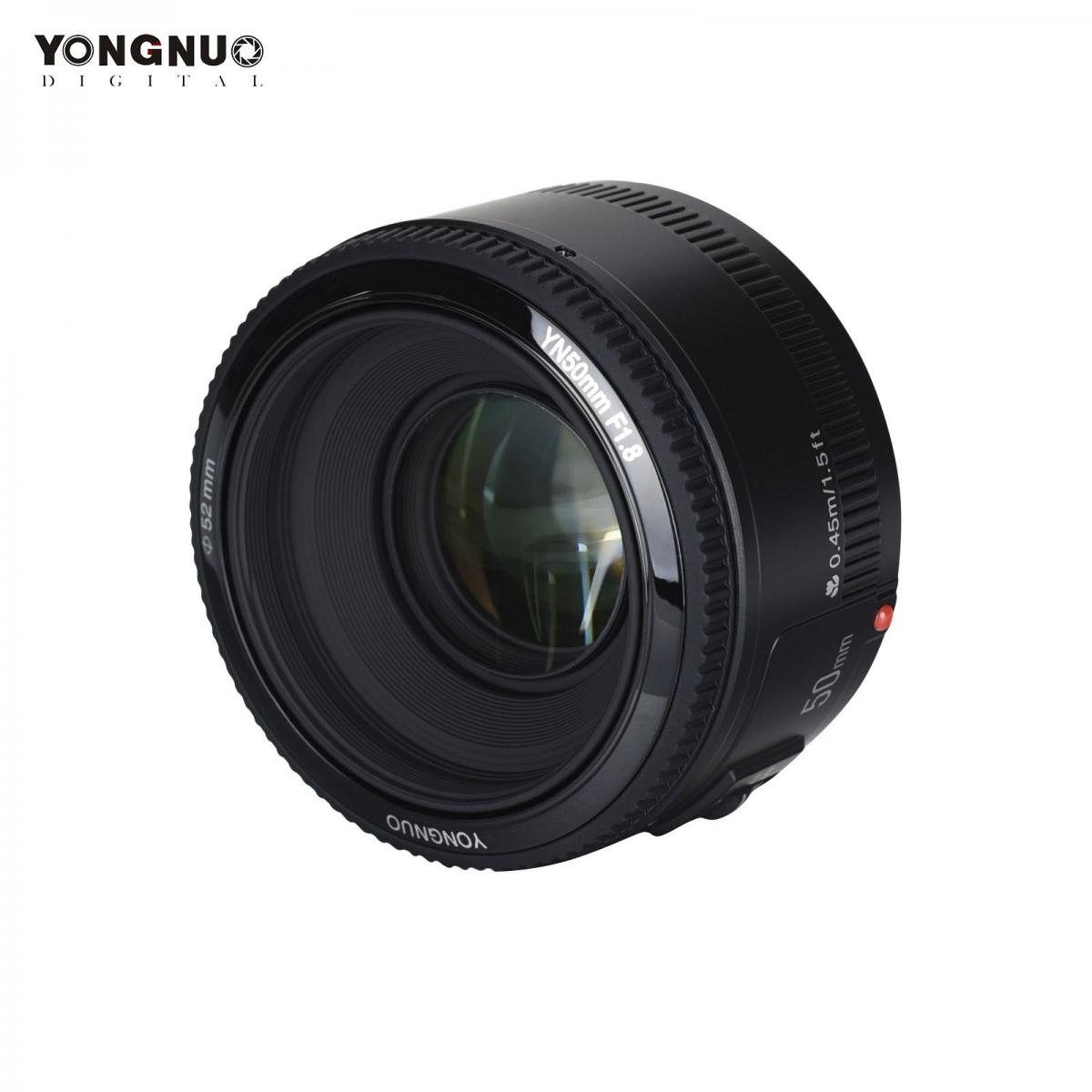 Yongnuo YN 50mm f/1.8 kiinteän tarkennuksen vakioobjektiivin automaattitarkennus Canonin EF-kiinnitetyille EOS-kameroille