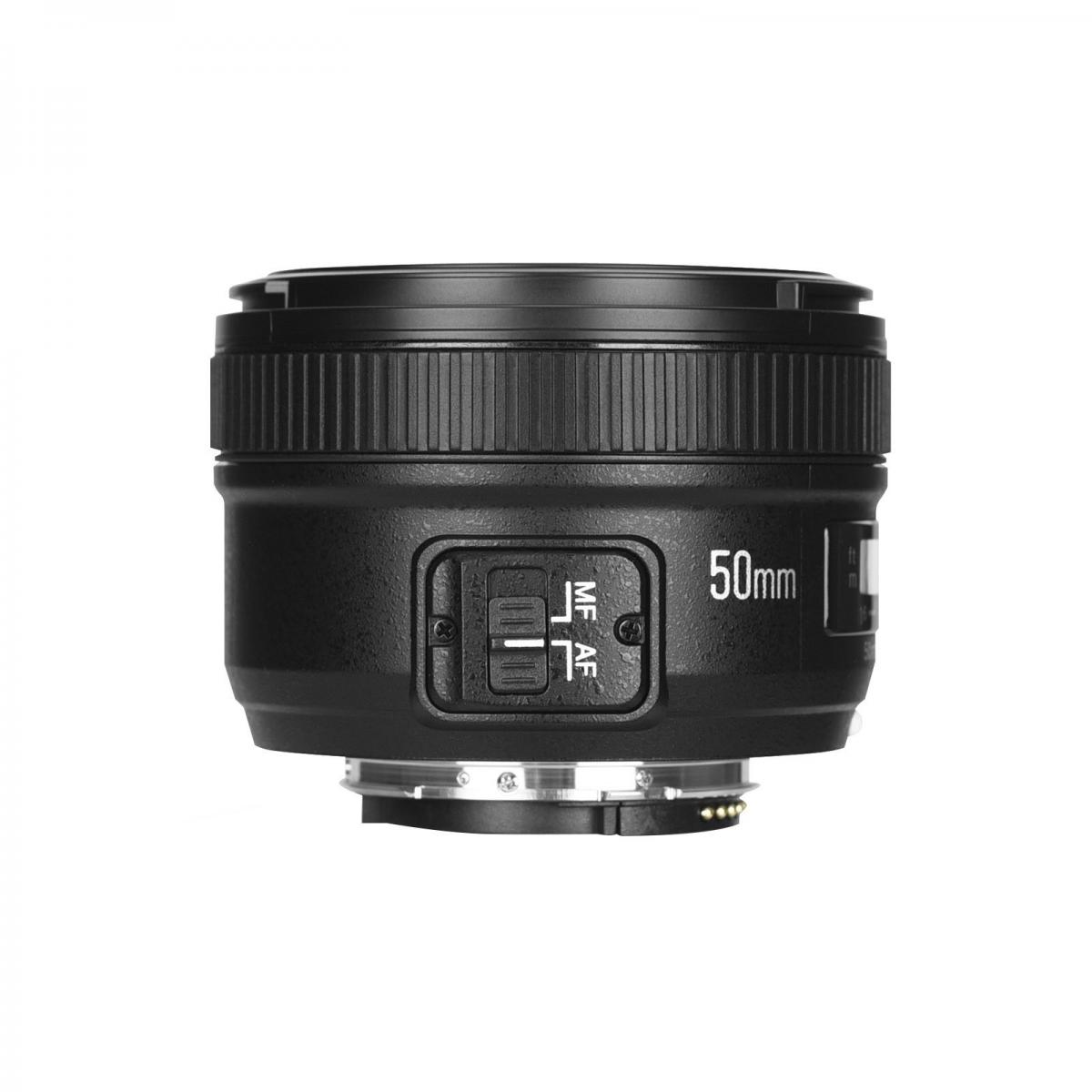 Yongnuo YN 50 mm f / 1.8N Lente de enfoque fijo estándar Autofocus para cámaras SLR digitales Nikon F-mount