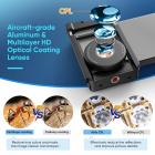 Puhelimen makrolinssi, 100X mikroskooppi Android / iPhone mikrokameralle LED-valolla CPL-taskulla, yhteensopiva älypuhelimen lisävarusteiden kanssa Macro Focus Glass for Gift.