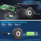 Puhelimen makrolinssi, 100X mikroskooppi Android / iPhone mikrokameralle LED-valolla CPL-taskulla, yhteensopiva älypuhelimen lisävarusteiden kanssa Macro Focus Glass for Gift.