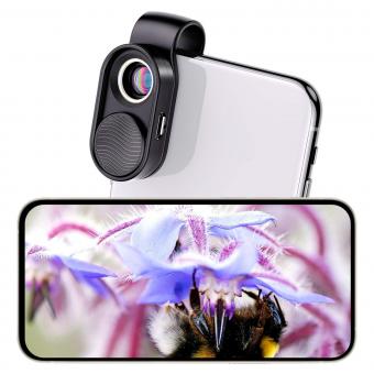 Microscopio Telefono - 100X Mini Pocket Microscopio con Luce LED/Clip Universale - Microscopio Portatile Opqpq per Micro Mondo per Bambini Adulti, Compatibile con iPhone/Andriod Telefono/Ipad