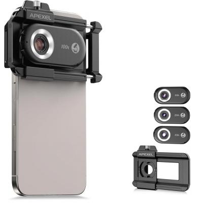 Obiektyw makro telefonu z obiektywem 100X/150X/200X w zestawie informacyjnym LED filtr CPL