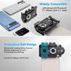 Makro telefon objektiv med 100X / 150X / 200X objektiv i 1 sæt indbygget CPL filter LED lys