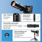 Televalokuvapuhelimen objektiivi 30X Super Zoom 720mm Focal Pituus kolmijalka Mukana sopii 46 mm suodattimiin ###