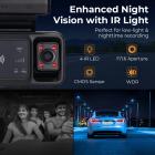 4G LTE Cámara de Tablero Frontal e Interior, Vista Remota en Vivo, Alerta Instantánea a través de la App, Modo Estacionamiento 24/7, GPS, Visión Nocturna IR 1080P Kentfaith