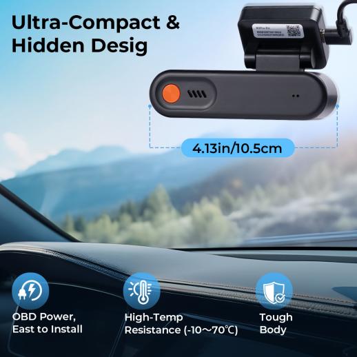 Dash Cam Anteriore E Posteriore 4K+1080P – WiFi, Schermo IPS 2.4", GPS, Visione Notturna E Scheda SD 64GB Inclusa