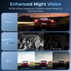 4 Cámaras de Tablero de Canales, Vista de 360°, 2K Frontal 1080P Trasera Interior Izquierda Derecha Cámara de Coche, Visión Nocturna IR, WDR, WiFi 5G, Modo de Estacionamiento 24H, Sensor G, Cable OBD Incluido, Kentfaith