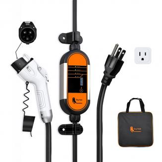 NEMA 5-15 luokan 1 sähköajoneuvojen laturi (Suport luokka 2), 110V-240V 16 ampeeria, 16 jalan jatkojohto, yhteensopiva J1772 sähköajoneuvojen kanssa, luokan 1-2 sähköajoneuvojen laturi, sähköajoneuvojen kannettava laturi