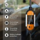 Cargadores de vehículos eléctricos NEMA clase 5 - 15 1 (apoyo clase 2), 110v - 240v 16 amps, con extensión de 16 pies, compatibles con vehículos eléctricos j1772, cargadores de vehículos eléctricos clase 1 - 2, cargadores portátiles de vehículos eléctrico