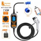 32A uusi energia American Standard kannettava laturi, näytön näyttö, säädettävä virta, Type1 SAE J1772 pistoke, CEE pistoke, APP-ohjaus, sähköauton kannettava laturi