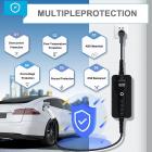 Amerikkalainen standardi AC (J1772) Type1 merkkivalon latauspistooli, kannettava EV laturi (16 ampeeria, 110-240V, vaihdettava virtalatauslaatikko, 16,3 jalkaa kaapeli), sähköauton kannettava laturi NEMA 6-20P