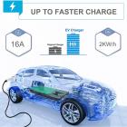 Amerikkalainen standardi AC (J1772) Type1 merkkivalon latauspistooli, kannettava EV laturi (16 ampeeria, 110-240V, vaihdettava virtalatauslaatikko, 16,3 jalkaa kaapeli), sähköauton kannettava laturi NEMA 6-20P