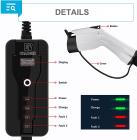 Amerikkalainen standardi AC (J1772) Type1 merkkivalon latauspistooli, kannettava EV laturi (16 ampeeria, 110-240V, vaihdettava virtalatauslaatikko, 16,3 jalkaa kaapeli), sähköauton kannettava laturi NEMA 6-20P