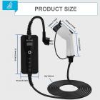 Amerikkalainen standardi AC (J1772) Type1 merkkivalon latauspistooli, kannettava EV laturi (16 ampeeria, 110-240V, vaihdettava virtalatauslaatikko, 16,3 jalkaa kaapeli), sähköauton kannettava laturi NEMA 6-20P