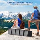 40W bärbar solpanel laddare med dubbel USB (5V / 4A totalt) & DC (18V1.6A), IPX4 vattentät solladdare för camping, kompatibel med iPhone 14/13/12/11/Xs, iPad, Samsung Galaxy