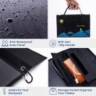 40W bärbar solpanel laddare med dubbel USB (5V / 4A totalt) & DC (18V1.6A), IPX4 vattentät solladdare för camping, kompatibel med iPhone 14/13/12/11/Xs, iPad, Samsung Galaxy