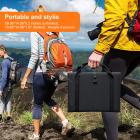 Painel Solar Dobrável – Painéis Solares Portáteis 60W com 5V USB e 18V DC para Camping, Celular, Tablet e Dispositivos 5-18V – Compatível com Geradores Solares Centrais de Energia