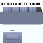 Painel Solar Dobrável 100W, Kit IP67 Painel Solar Portátil Impermeável com QC 3.0 e Saídas USB-C, Suporte Ajustável Carregador Solar Dobrável para Outdoor RV Camping Van Off-Grid Solar Backup