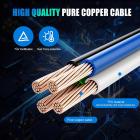 Línea de carga del vehículo eléctrico, cargador del Vehículo eléctrico tipo 2, enchufe CEE 3 Pin 32a, corriente ajustable 32 / 24 / 20 / 16a, con pantalla digital, 7,6 kw, cable 5m, con paquete de almacenamiento