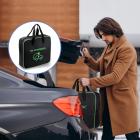 Línea de carga del vehículo eléctrico, cargador del Vehículo eléctrico tipo 2, enchufe CEE 3 Pin 32a, corriente ajustable 32 / 24 / 20 / 16a, con pantalla digital, 7,6 kw, cable 5m, con paquete de almacenamiento