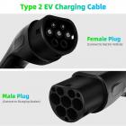 Cargadores de vehículos eléctricos de cable de carga tipo 2 7,6 kW 32a 1 fase 5 metros ip67, cargadores de vehículos eléctricos de tipo 2 a 2 con bolsas de almacenamiento 3 / S / y / x, id.3, etron, Kona y otros cables de carga rápida