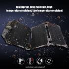 20 watin taitettava IP67pitävä ETFE Monokiteinen kannettava aurinkopaneeli USB QC3.0 matkapuhelimille, kannettaville tietokoneille, voimalaitoksille reppumiseen, retkeilyyn, vaeltamiseen ja enemmän