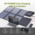 ALLPOWERS SP026 bärbar solpanel 60W, vattentät IP67 vikbar solpanel laddare med 18V DC, PD 60W USB-C och 5V USB-A utgång för bärbar mobiltelefon Solar Generator 12V batteri