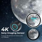 4K Teleskop elektronisk okular med 1600mAh batteri til 1,25" Teleskop WiFi-forbindelse