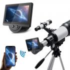 Telescopio Oculare Elettronico con Schermo da 4,3 pollici, Trasmissione WiFi in Diretta, Cattura Foto e Video 1080P, Ricaricabile, Kentfaith