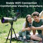 Telescopio Oculare Elettronico con Schermo da 4,3 pollici, Trasmissione WiFi in Diretta, Cattura Foto e Video 1080P, Ricaricabile, Kentfaith