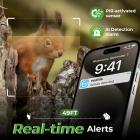 4G Cellular Trail Camera Solar, 2K 360° Utsikt Live Streaming, Bevegelsesaktivert Nattesyn IP66, Kentfaith