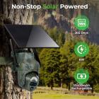 4G Cellular Trail Camera Solar, 2K 360° Utsikt Live Streaming, Bevegelsesaktivert Nattesyn IP66, Kentfaith