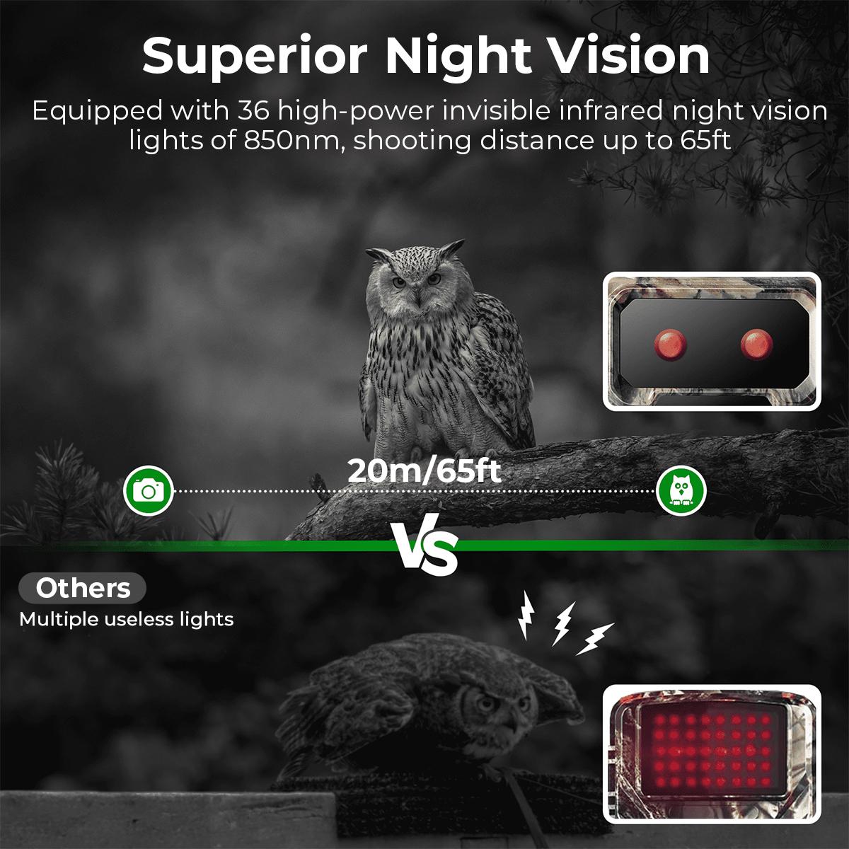 4G Cellular Trail Camera, 2.7K-videor 32MP-foton med realtidsnotiser, 0 ...