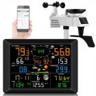 Estação meteorológica WiFi, Estação meteorológica sem fio de 10,2 polegadas, Estações meteorológicas internas sem fio com medidor de chuva e velocidade do vento, Previsão do tempo, medidor de vento, Wunderground