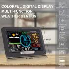 College station weather Indoor Outdoor Thermometer Wireless Color Display Atomic Clock with Rain Gauge, Wireless Thermometer Weather Station with Outdoor Sensor, Wind Speed and Direction