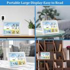 Værstasjonen Trådløs innendørs hjemmeværstasjon med atomklokke, digitalt værtermometer, temperaturfuktighetsmonitor Værmeldingsstasjon med månefase