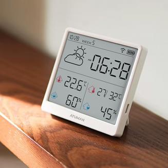 Temperatur Fuktighetsmåler med 4,3 i Display 4 måneders batteri Levetid inne og ute