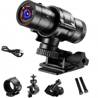 Videocamera per casco da moto per bici, Videocamera per azione HD 1080P, Videocamera DV per motocicli, Videoregistratore per auto per bici impermeabile, Videocamera DVR per mini sport per la natura selvaggia all'aperto
