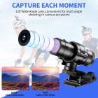 Videocamera per casco da moto per bici, Videocamera per azione HD 1080P, Videocamera DV per motocicli, Videoregistratore per auto per bici impermeabile, Videocamera DVR per mini sport per la natura selvaggia all'aperto