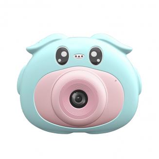 Kindercamera, autofocus 1080P niet-giftig, zacht plastic schokbestendig hoesje, blauwe