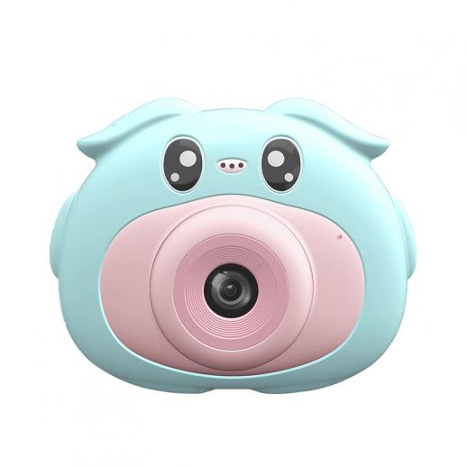 AD-G23H lasten kameran automaattitarkennus 1080P myrkytön, pehmeä muovi iskunkestävä kotelo, sininen