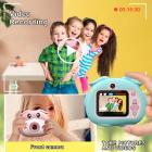 AD-G23H Fotocamera per bambini Autofocus 1080P Custodia antiurto in plastica morbida atossica rosa