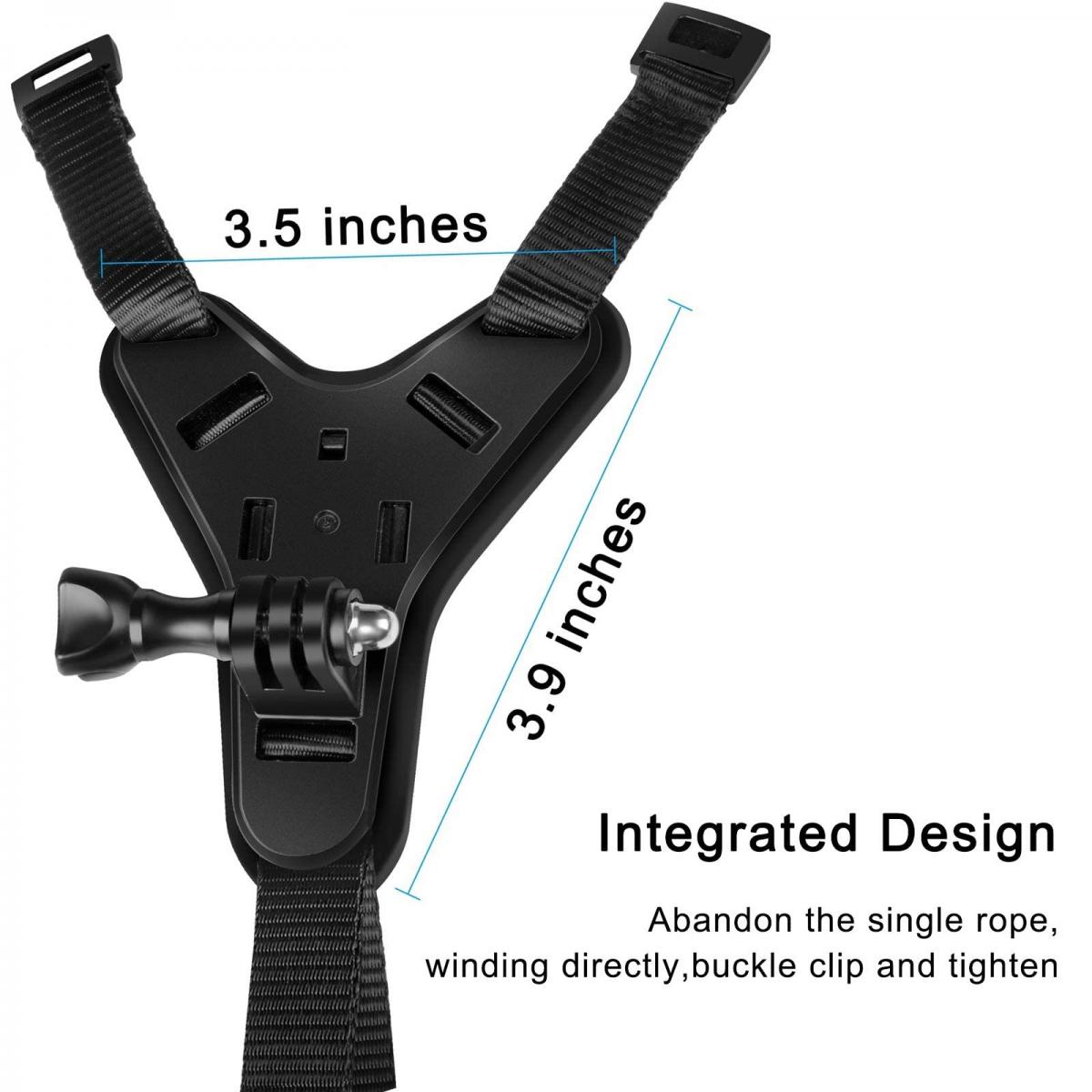 Motorcykelhjälm Hakrem kompatibel med GoPro AKASO Action Camera för VLOG/POV-skyttetillbehör