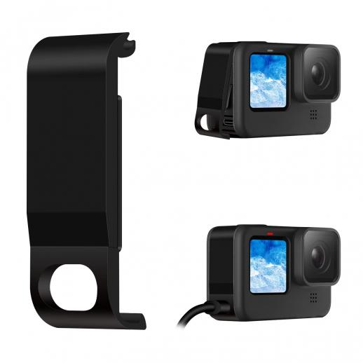 Coperchio batteria di ricambio per Gopro Hero 10/9 Nero, USB Pass Through Power Side Door Accessorio Vlog per una action cam gopro