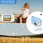 Lasten elektronimikroskooppikamera kaksi-yhdessä, 15 miljoonaa pikseliä, 0-200-kertainen suurennus, 2 tuuman silmiensuojanäyttö, lasten makrokamera DV-videotoiminnolla, sopii lasten ulkohavaintoon ja valokuvaukseen sininen