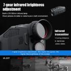 Kädessä pidettävä R11-monokulaarinen IR-yönäkölaite, jossa on 5x digitaalinen zoom ja 7 säädettävää IR-kirkkaustasoa metsästykseen, villieläinten seurantaan ja erämaahan 100 % pimeydessä