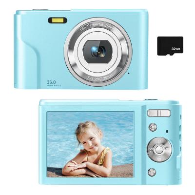 Fotocamera per bambini con messa a fuoco automatica da 48 MP con scheda da 32 GB Videocamera 1080P con zoom 16x Fotocamera compatta portatile compatta Bambini Natale Regalo di compleanno Bambini Adolescenti Ragazze Ragazzi (Azzurro cielo)