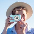 Aparat dziecięcy 48 MP z autofokusem i kartą 32 GB Kamera wideo 1080 P z 16-krotnym zoomem Kompaktowy przenośny aparat kompaktowy Dzieci Boże Narodzenie Prezent urodzinowy Dzieci Nastolatki Dziewczęta Chłopcy (błękit nieba)