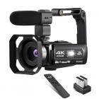 4k-videokamera videokamera YouTube Ultra HD:lle 4K 48MP videoblogikamera mikrofonilla ja kaukosäätimellä WiFi-digitaalikamera 3,0" IPS-kosketusnäyttö IR Night Vision 2 paristoa
